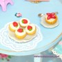 STRAWBERRY CUPCAKE MINIATURE LATI YELLOW BARBIE FASHION ROYALTY BLYTHE PULLIP DIORAMAS 1:12