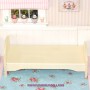 WOODEN DOUBLE LINEA BED FOR FOR BARBIE FASHION ROYALTY BLYTHE PULLIP MOMOKO MONSTER HIGH DOLLHOUSE DIORAMA 1/6 DIY
