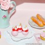 3 LITTLE CAKES ON A TRAY MINIATURE LATI YELLOW BARBIE FASHION ROYALTY BLYTHE PULLIP DIORAMAS 1:12