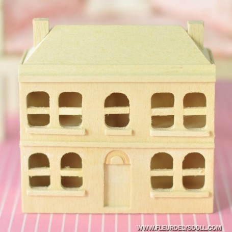 miniature wooden dollhouse