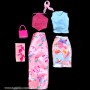 LOT DE 2 TENUES COMPLETES (7 PIECES) + CHAUSSURES + SAC FASHION ROYALTY BARBIE SILKSTONE