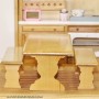 KITCHEN TABLE & 2 BENCH DOLLHOUSE DIORAMA LATI YELLOW PUKIFEE FURNITURE 1:12