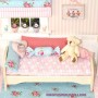 WOODEN SINGLE LINEA BED FOR SMALL DOLL BJD STODOLL OB11 LATI YELLOW PUKIFEE ...1/9