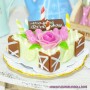HAPPY BIRTHDAY LEMON CHOCOLATE CAKE MINIATURE LATI YELLOW BARBIE FASHION ROYALTY BLYTHE PULLIP PUKIFEE DIORAMA 1:6