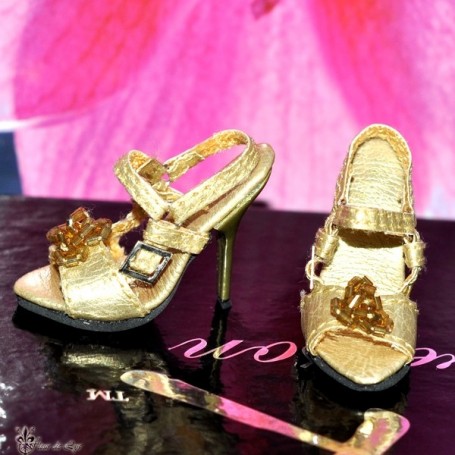 CHIC GOLD STILETTO SHOES FOR SYBARITE TONNER FICON JAMIESHOW DOLL
