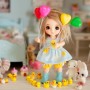 LOVELY HEART BALOON FOR YOUR BJD DOLL LATI YELLOW PUKIFEE BLYTHE BARBIE PULLIP