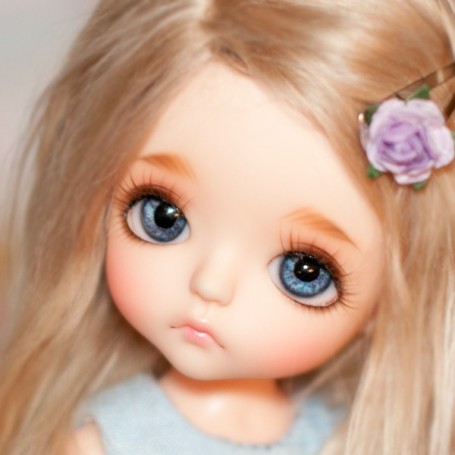 Yeux tige fer poupée ancienne Marron foncé 6 mm Dark Brown eyes for