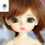 GREEN CLASSIC OVAL GLASS EYES 10 MM FOR DOLL BJD BALL JOINTED DOLL LATI YELLOW