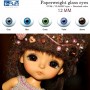 YEUX EN VERRE 10 mm OVAL BROWN CLASSIC PAPERWEIGHT GLASS EYES POUR POUPÉE BJD BALL JOINTED DOLL LATI YELLOW