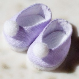 LOVELY SHOES POMPOM PARMA FOR BJD LATI WHITE AND OTHER SMALL DOLLS