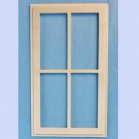 WOOD WINDOW FOR DIORAMA DOLLHOUSE PLAYSCALE MINIATURE BARBIE FASHION ROYALTY BLYTHE PULLIP 1/6