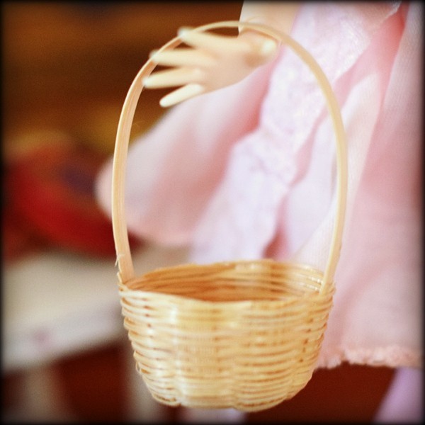 Mini Panier En Osier Pour Maison De Poupée échelle 1/12 - Fait Main, Décoration Miniature - Réf S15