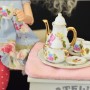 TEA OR COFFEE SET MINIATURE VINTAGE SHABBY CHIC FOR BARBIE FASHION ROYALTY SYBARITE TONNER BJD ... DOLL