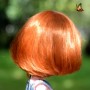 FOX RED BOB DOLL WIG 10-11 HOT PINK FOR BLYTHE AND NEO BLYTHE DOLLS