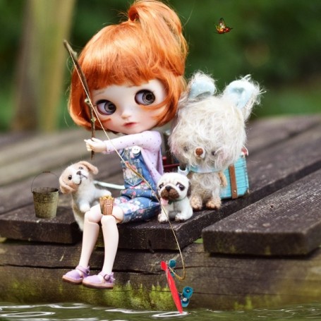 Blythe ドール 10体セット モヘア 9ー10インチ Blythe ブライス 大1/3 ヘア セットウィッグ