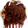 PERRUQUE WIG MOHAIR JOSEPHINE BROWN POUR POUPEES BLYTHE & NEO BLYTHE 10-11