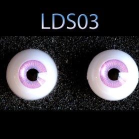 YEUX GLIB LDS03 REAL ROSE VIOLET REALISTES EYES POUR POUPÉE BJD BALL JOINTED DOLL LATI YELLOW PUKIFEE IPLEHOUSE DOLLS 14 mm