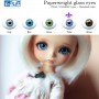 VIOLET CLASSIC OVAL GLASS EYES 12 mm FOR DOLL BJD BALL JOINTED DOLL LATI YELLOW