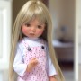 PERRUQUE MONIQUE WIG PEGGY BLOND 12/13 POUR POUPÉE BJD MEADOWDOLLS SAFFI BAILEY SYLVIA-SCARLET 18" DOLLS ETC...