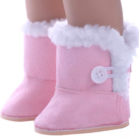 American Girl Doll Boots Winter boots for 18 inch Dolls White Fur Boots for Dolls
