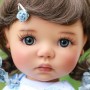 YEUX EN VERRE OVAL REAL GRIS PROFOND 18 mm GLASS EYES POUR POUPÉE BJD BALL JOINTED DOLL MY MEADOWS SAFFI BAILEY