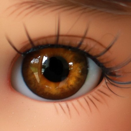 SECONDS GLASS BLOWN DOLL EYES IN BROWN IN VARIOUS SIZES