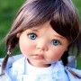 OVAL REAL AZUR BLUE 18 mm GLASS EYES FOR DOLL BJD BALL JOINTED DOLL MY MEADOWS SAFFI BAILEY