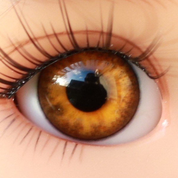 Good-Quality 18mm Brown Iris&Red Pupil Glass BJD Eyes for Reborn BJD Doll 