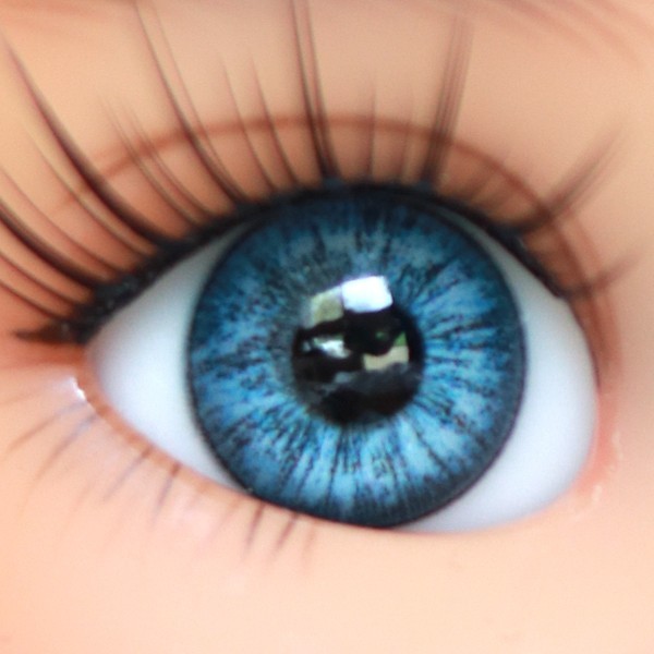 Nice 18mm Glass BJD Eyes for Reborn/newborn BJD Blue Iris with Texture 