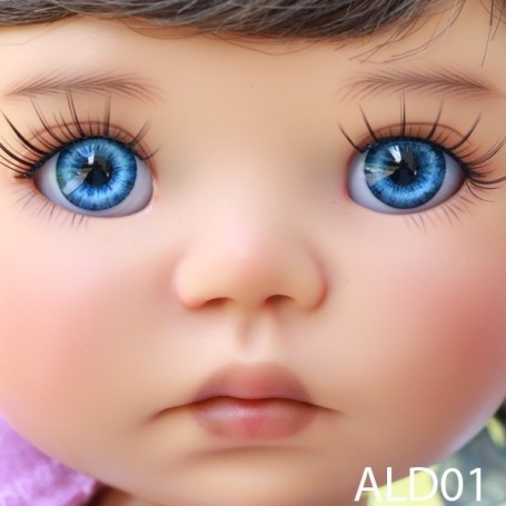 Yeux poupée ancienne bleu pâle 15mm light Blue mouth Yeux poupée ancienne bleu pâle 15mm light Blue mouth
