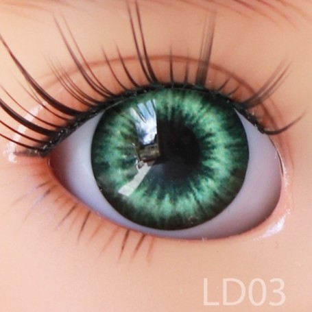 YEUX GLIB VERT FOREST GREEN 12LD03 REALISTIC EYES POUPÉE BJD BALL JOINTED DOLL LATI YELLOW PUKIFEE 12 mm