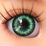 YEUX GLIB VERT FOREST GREEN 12LD03 REALISTIC EYES POUPÉE BJD BALL JOINTED DOLL LATI YELLOW PUKIFEE 12 mm
