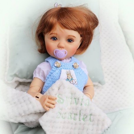 PERRUQUE MONIQUE DOLL WIG BOB DORIS ROUX CARROT 12.13 POUPÉE BJD MEADOWDOLLS 18" DOLLS ETC...
