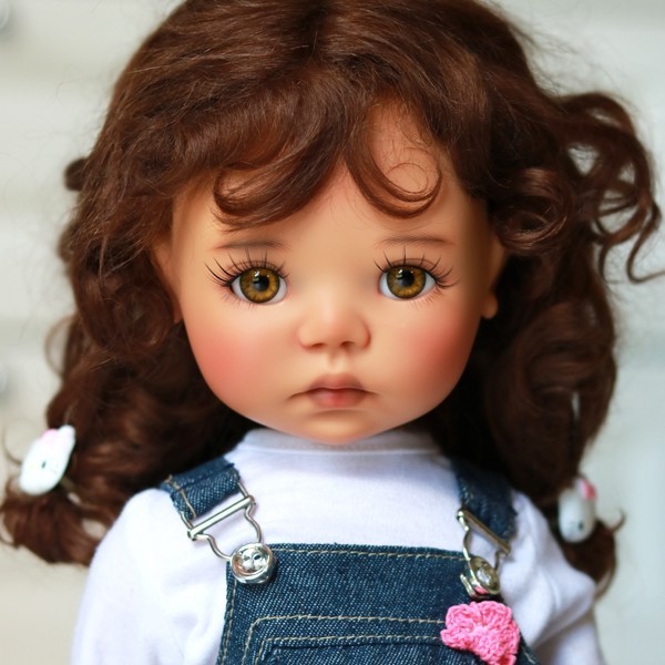 Yeux poupée ancienne Noisette 8 mm Hazel mouth blown eyes for antique