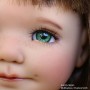OVAL REAL OLIVE GREEN 12 mm GLASS EYES FOR DOLL BJD LATI YELLOW MY MEADOWS GIGI BAILEY PATTI ...