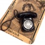 MINIATURE BLACK PHONE VINTAGE 80' BARBIE FASHION ROYALTY SYBARITE TONNER BJD BLYTHE PULLIP DIORAMAS PLAYSCALE DOLLHOUSE