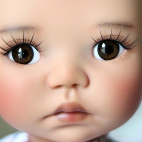 Nice Pink Pupil&Gray Iris 16mm Glass Eyes for Joint Reborn 1/4 BJD Dollfie 