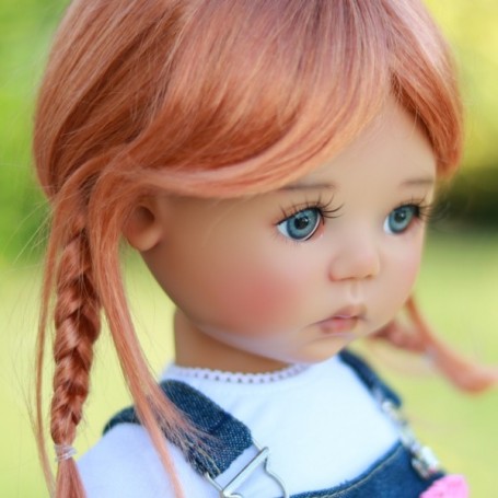 Details about   Monique EVELYN Wig Carrot Red Size 9-10 SD BJD shown on My Meadow Aya 