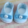 LOVELY SHOES POMPOM LIGHT BLUE FOR BJD LATI WHITE AND OTHER SMALL DOLLS