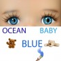 OVAL REAL BABY BLUE 14 mm GLASS EYES FOR DOLL BJD LATI YELLOW BEAR REBORN DOLLMORE IPLEHOUSE DOLLS