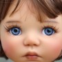 OVAL REAL OCEAN BLUE 18 mm GLASS EYES FOR DOLL BJD BALL JOINTED DOLL MY MEADOWS SAFFI REBORN DOLL