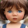 OVAL REAL MAYA BLUE 18 mm GLASS EYES FOR DOLL BJD BALL JOINTED DOLL MY MEADOWS SAFFI BAILEY
