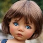 OVAL REAL MAYA BLUE 18 mm GLASS EYES FOR DOLL BJD BALL JOINTED DOLL MY MEADOWS SAFFI BAILEY