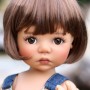 OVAL REAL ACAJOU BROWN 12 mm GLASS EYES FOR DOLL BJD LATI YELLOW MY MEADOWS GIGI BAILEY PATTI ...