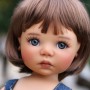OVAL REAL ARDOISE GREY 18 mm GLASS EYES FOR DOLL BJD BALL JOINTED DOLL MY MEADOWS SAFFI BAILEY