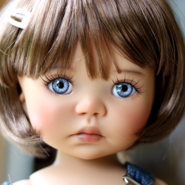 YEUX EN VERRE OVAL REAL BLEU UTRAMARINE 12 mm GLASS EYES POUPÉE BJD