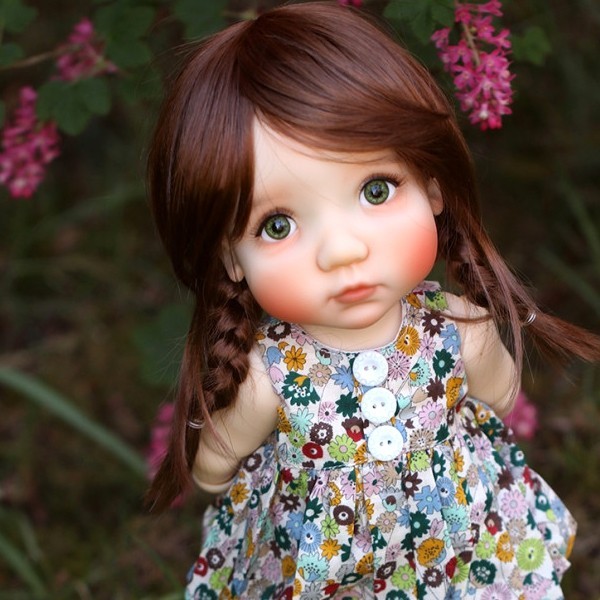 Yeux poupée ancienne bleu 13mm Blue mouth blown eyes for antique doll