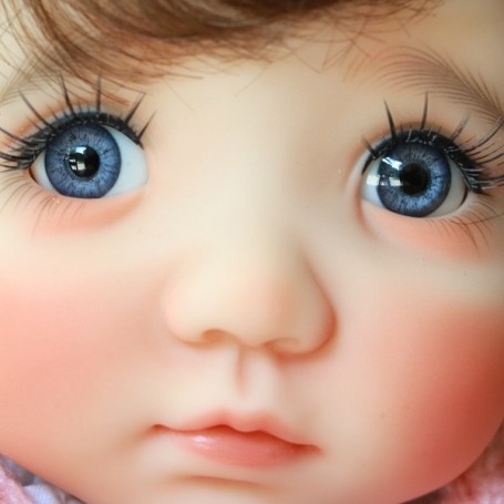 Yeux bleu 14mm en verre ovales poupée ancienne/moderne/BJD-Oval Doll Glass Eyes 