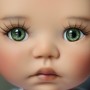 OVAL REAL OLIVE GREEN 14 mm GLASS EYES FOR DOLL BJD REBORN DOLLS BEARS ....