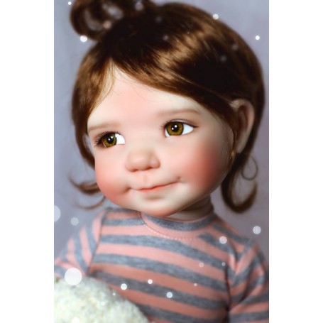 Yeux poupée ancienne Noisette 14mm Hazel mouth blown eyes for